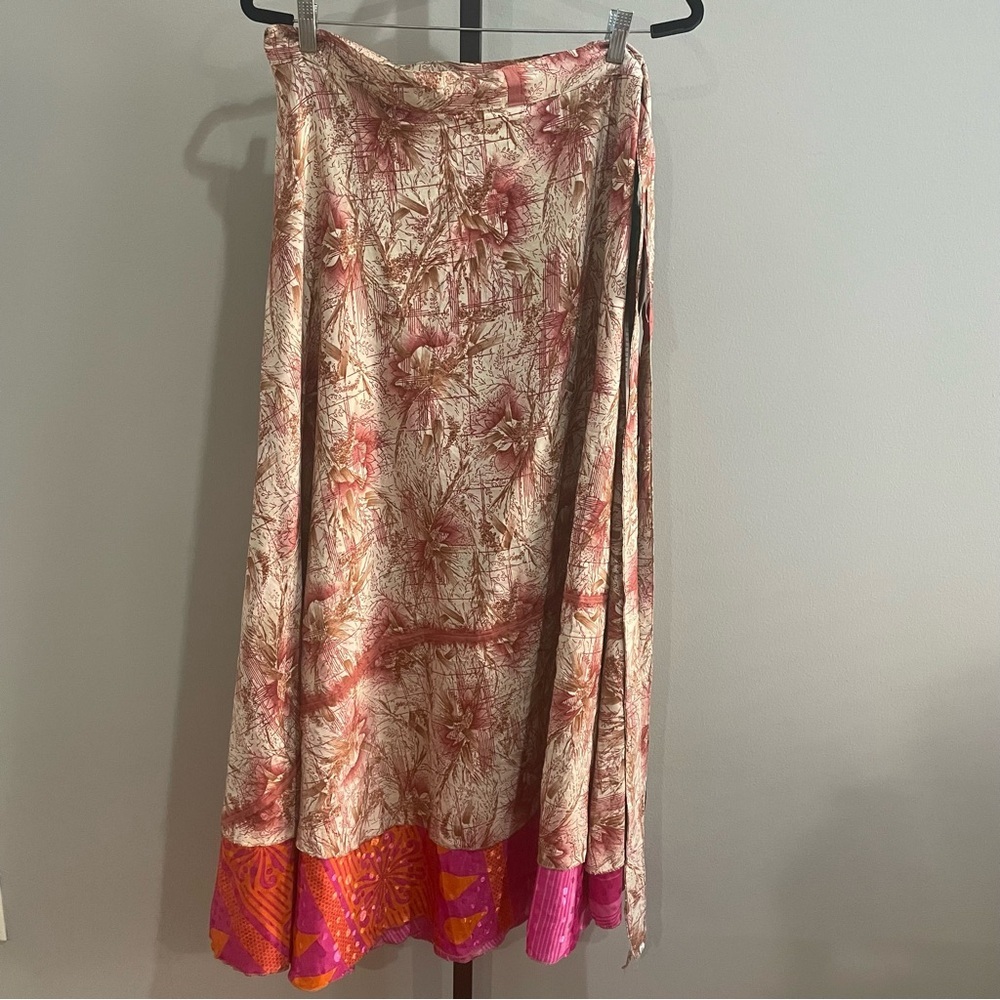NWT Darn Good Yarn The Original Sari Wrap Skirt Ankle Length Goddess (22-26)